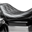 Load image into Gallery viewer, Le Pera Bare Bones Solo Seat - Diamond Stitch - Black - Dyna '06-'17 LK-001DM - Back View