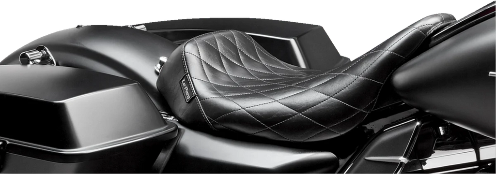 Le Pera Bare Bones Solo Seat - Diamond Stitch - Black - FL '08-'23 LK-005DM - Main Product View