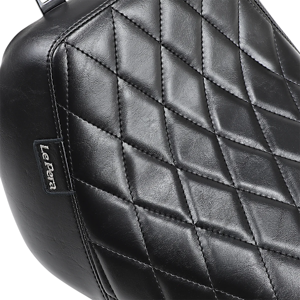 Le Pera Bare Bones Solo Seat - Diamond Stitch - Black - FLFB/S '18-'23 LYO-007DM - Side View
