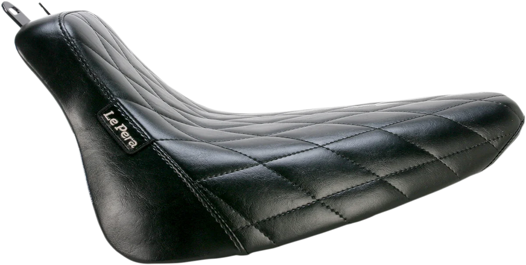Le Pera Bare Bones Solo Seat - Diamond Stitch - Black - FLST '08-'17 LXE-007DM - Main Product View