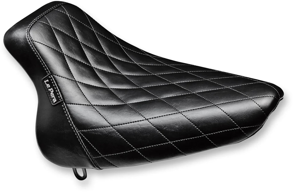 Le Pera Bare Bones Solo Seat - Diamond Stitch - Black - Softail '00-'07 LX-007DM - Main Product View