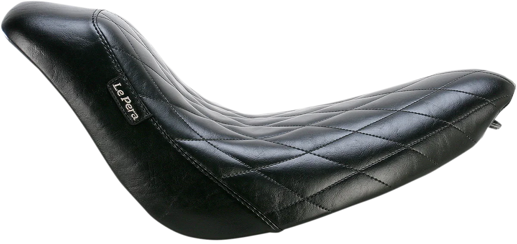 Le Pera Bare Bones Solo Seat - Diamond Stitch - Black - Softail '06-'17 LK-007DM - Main Product View