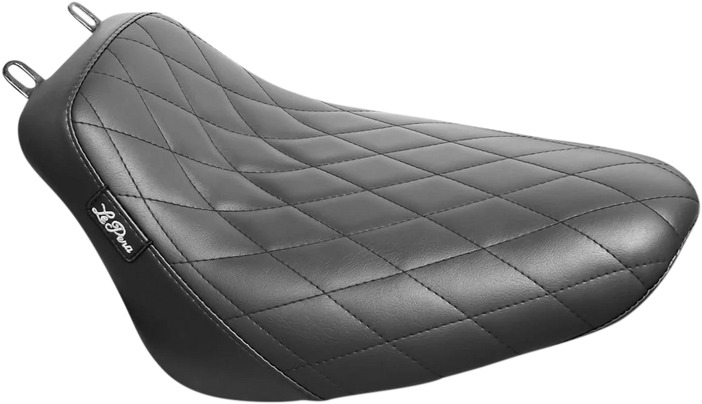 Le Pera Bare Bones Solo Seat - Diamond Stitch - Black - Softail '18-'23 LYX-007DM - Main Product View