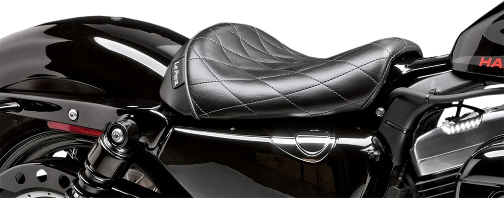 Le Pera Bare Bones Solo Seat - Diamond Stitch - Black - XL '04-'22 LK-006DM - Main Product View