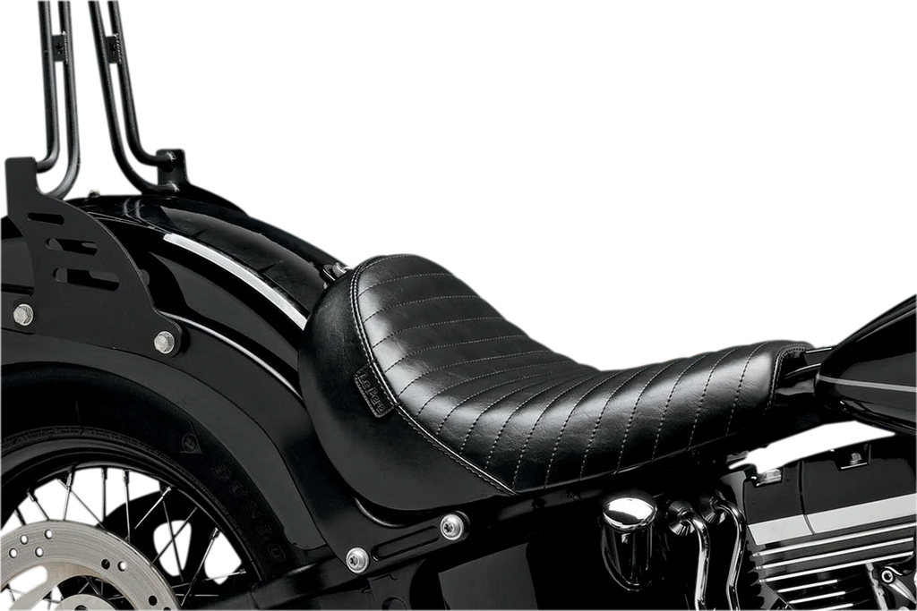 Le Pera Bare Bones Solo Seat - Pleated - Black - FLS/FXS '11-'15 LKS-007PT - Main Product View