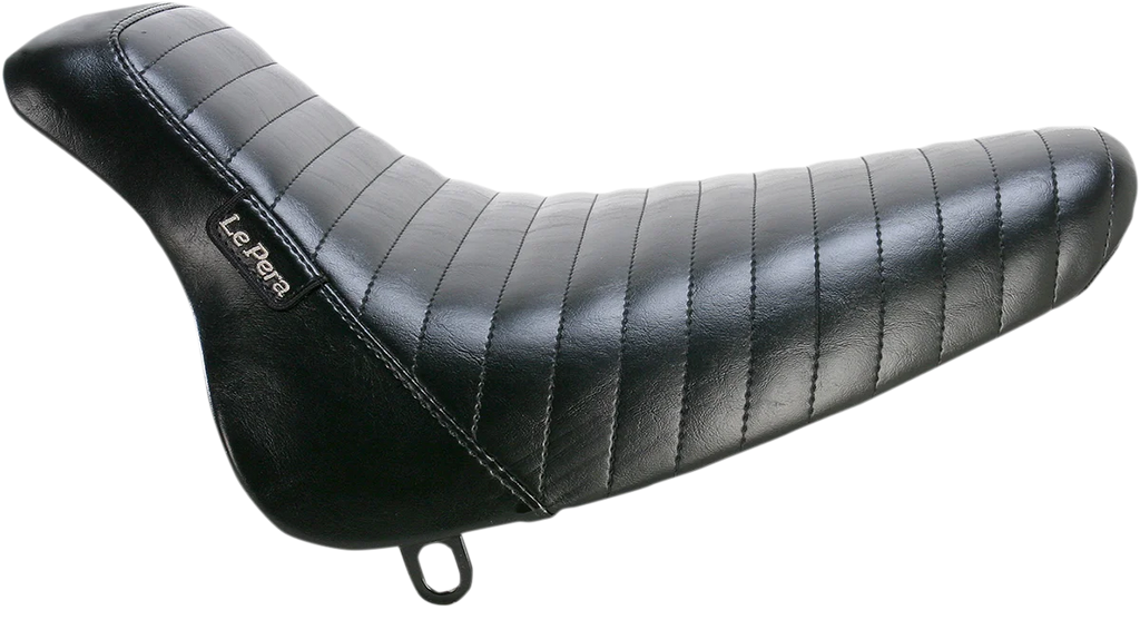 Le Pera Bare Bones Solo Seat - Pleated - Black - Softail '00-'07 LX-007PT - Main Product View
