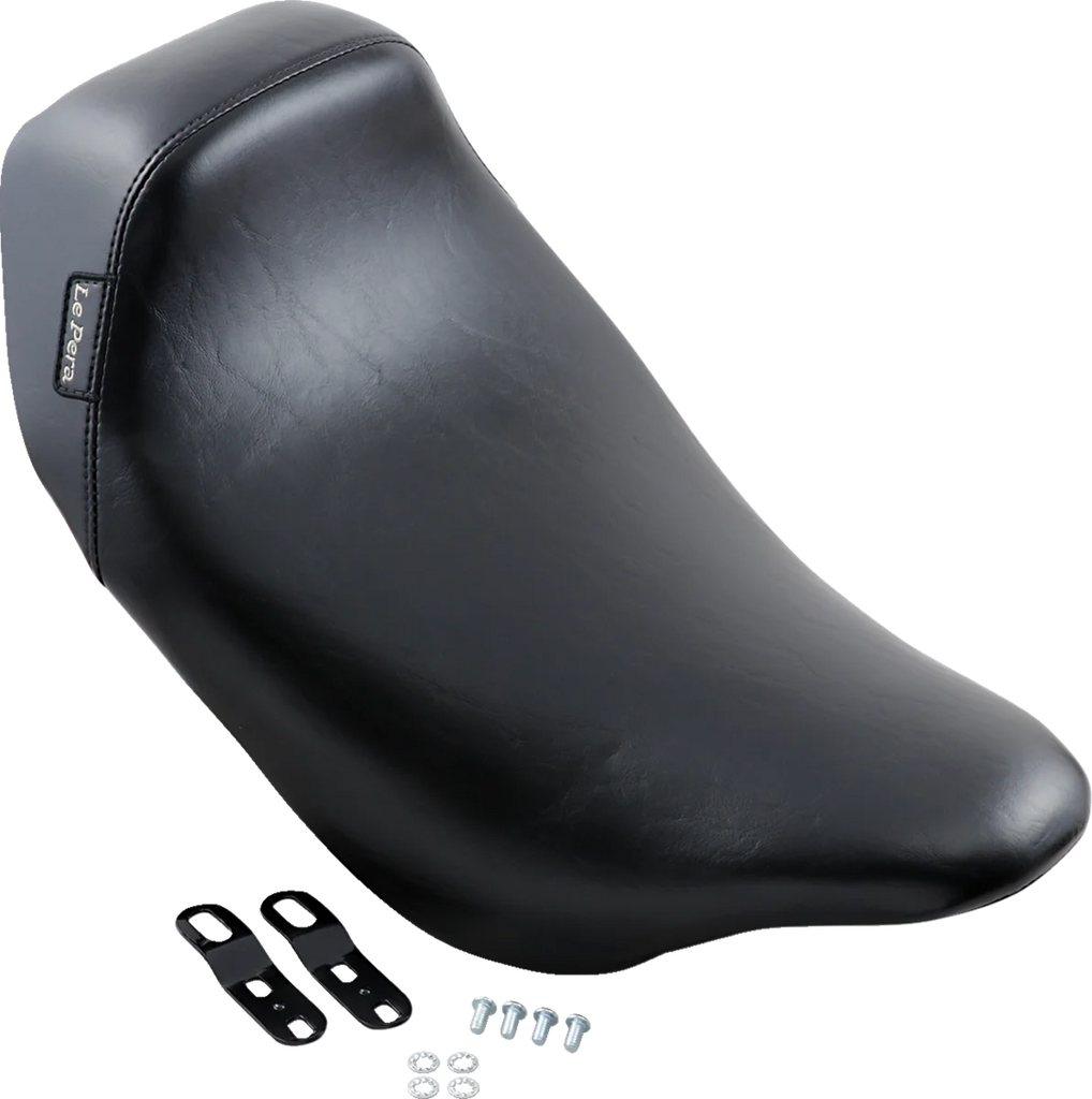 Le Pera Bare Bones Solo Seat - Smooth - Black - FL '08-'23 LK-005 - Side View