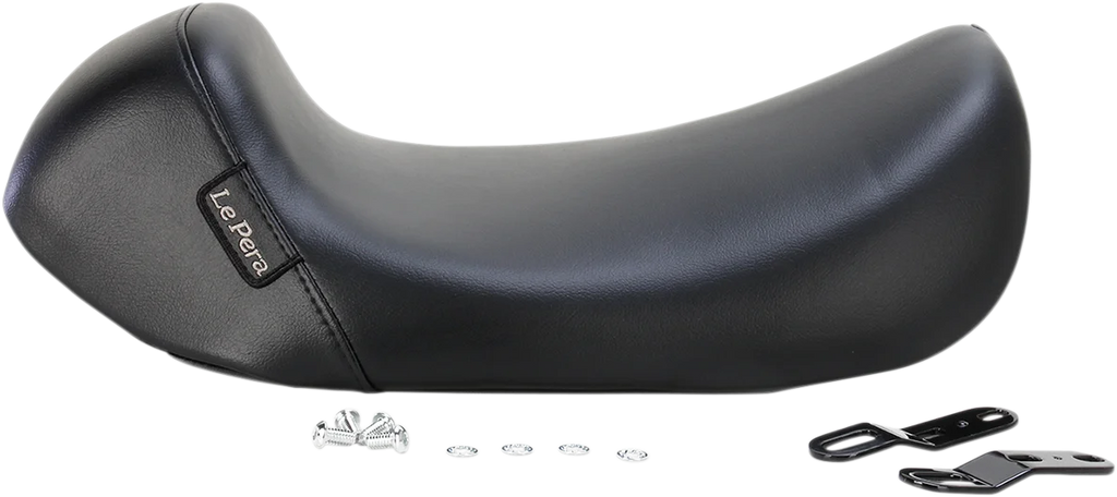 Le Pera Bare Bones Solo Seat - Smooth - Black - FL '08-'23 LK-005PY - Side View