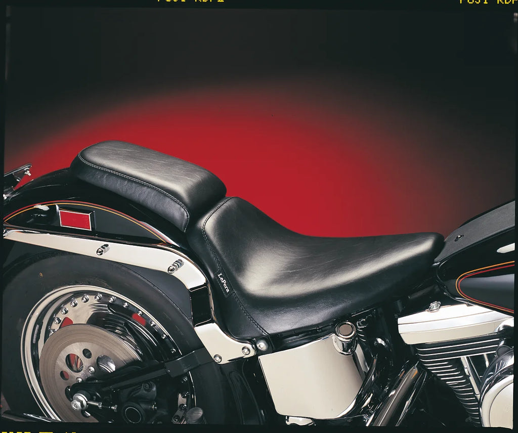 Le Pera Bare Bones Solo Seat - Smooth - Black - FL/FX '84-'99 LGN-007 - Side View