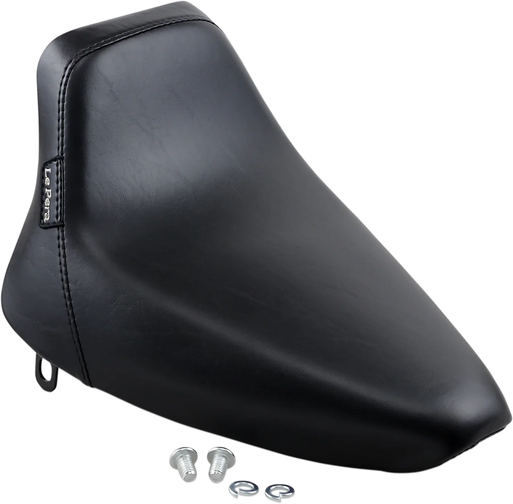 Le Pera Bare Bones Solo Seat - Smooth - Black - FL/FX '84-'99 LN-007 - Side View