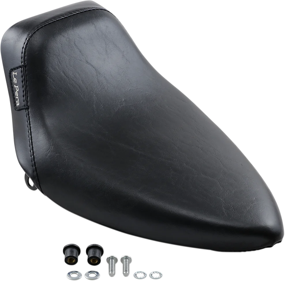 Le Pera Bare Bones Solo Seat - Smooth - Black - FX/FL '64-'84 LN-002 - Side View
