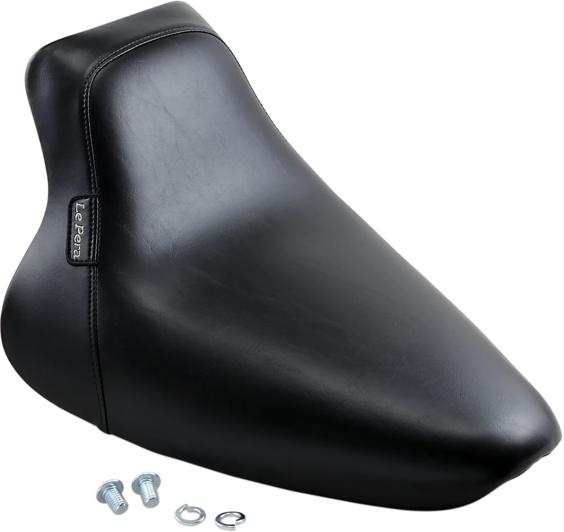 Le Pera Bare Bones Solo Seat - Smooth - Black - Softail '00-'07 LGX-007 - Side View