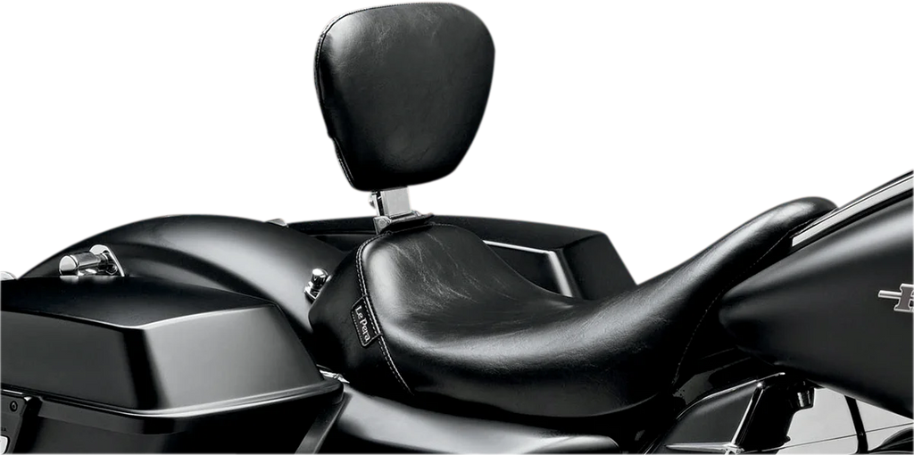 Le Pera Bare Bones Solo Seat - w/ Removable Drivers Backrest - Smooth - Black - FL '08-'23 LK-005BR - Main Product View