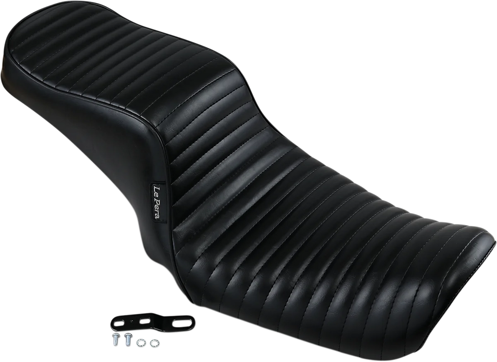 Le Pera Cherokee Seat - Pleated - Black - FL/FX '06-'17 LK-021PT - Side View