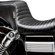 Load image into Gallery viewer, Le Pera Cherokee Seat - Pleated - Black - FL/FX '06-'17 LK-021PT - Back View