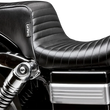 Load image into Gallery viewer, Le Pera Cherokee Seat - Pleated - Black - FXDWG '96-'03 LN-023PT - Main Product View