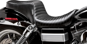 Le Pera Cherokee Seat - Pleated - Black - FXDWG '96-'03 LN-023PT - Main Product View
