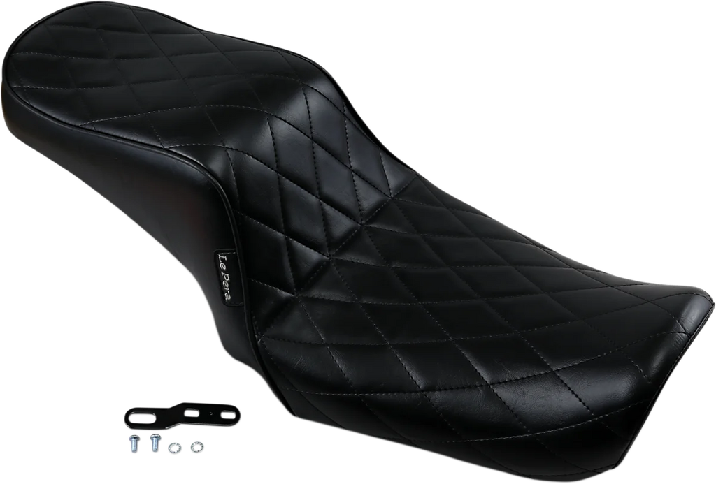 Le Pera Cherokee Seat - Smooth - Black - FXD '96-'03 LN-021 - Side View