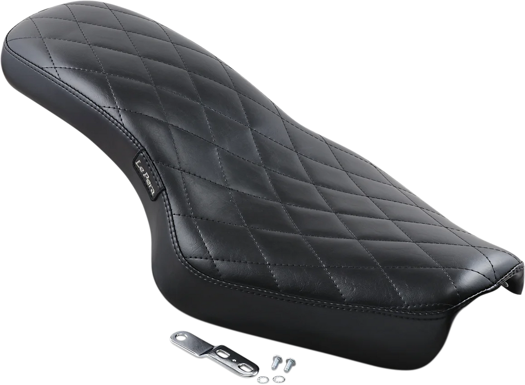Le Pera Cobra Full-Length Seat - Diamond - Black - XL '04-'22 LK-076DM - Side View
