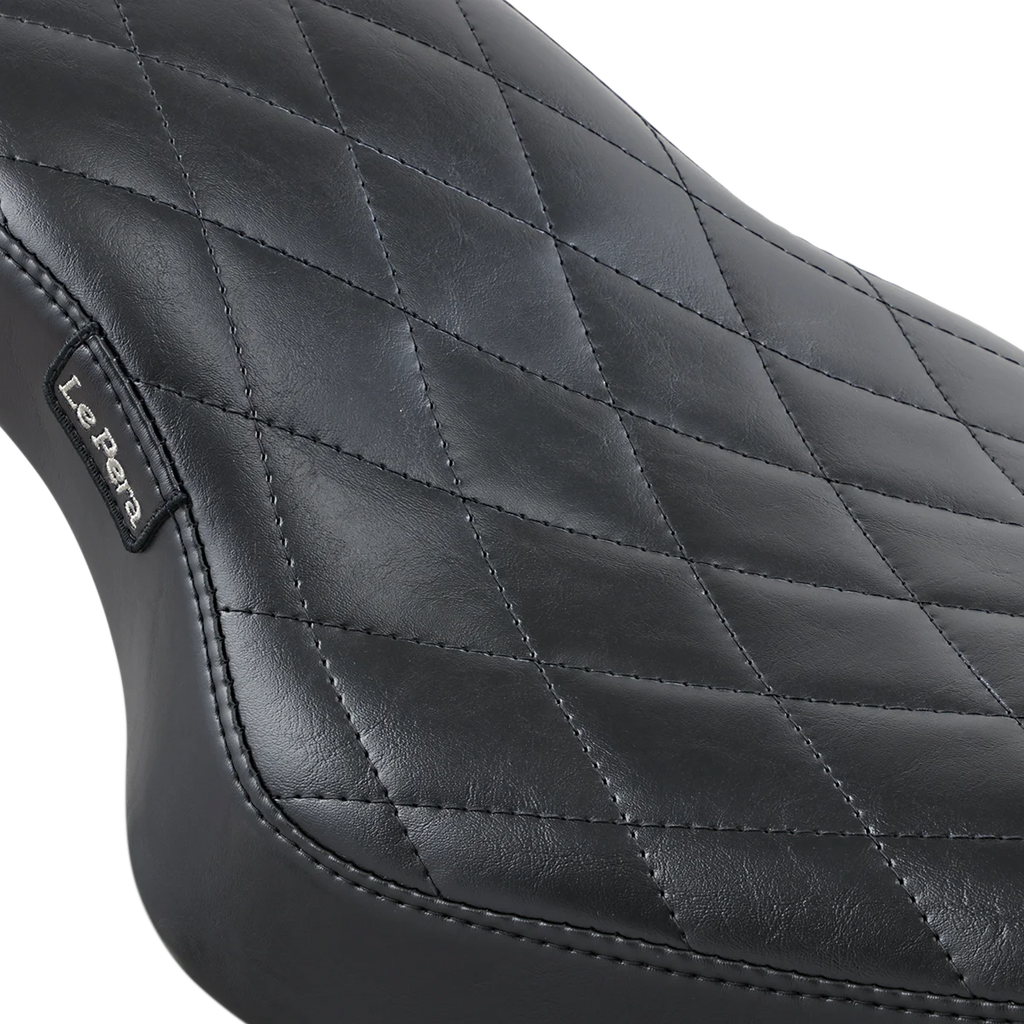Le Pera Cobra Full-Length Seat - Diamond - Black - XL '04-'22 LK-076DM - Back View