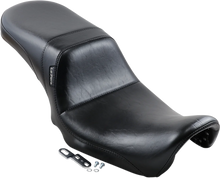 Load image into Gallery viewer, Le Pera Daytona 2-Up Seat - Without Backrest - Smooth - Black - Dyna '06-'17 LK-515 - Side View