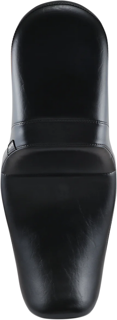 Le Pera Daytona 2-Up Seat - Without Backrest - Smooth - Black - Dyna '06-'17 LK-515 - Installation View