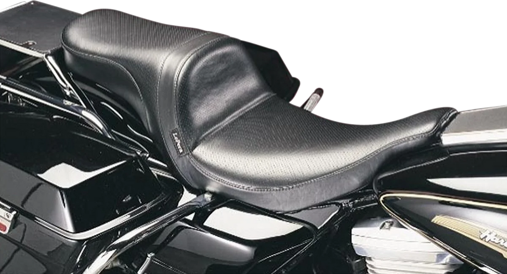 Le Pera Daytona 2-Up Seat - Without Backrest - Smooth - Black - FLH/FLT '02-'07 LH-567 - Main Product View
