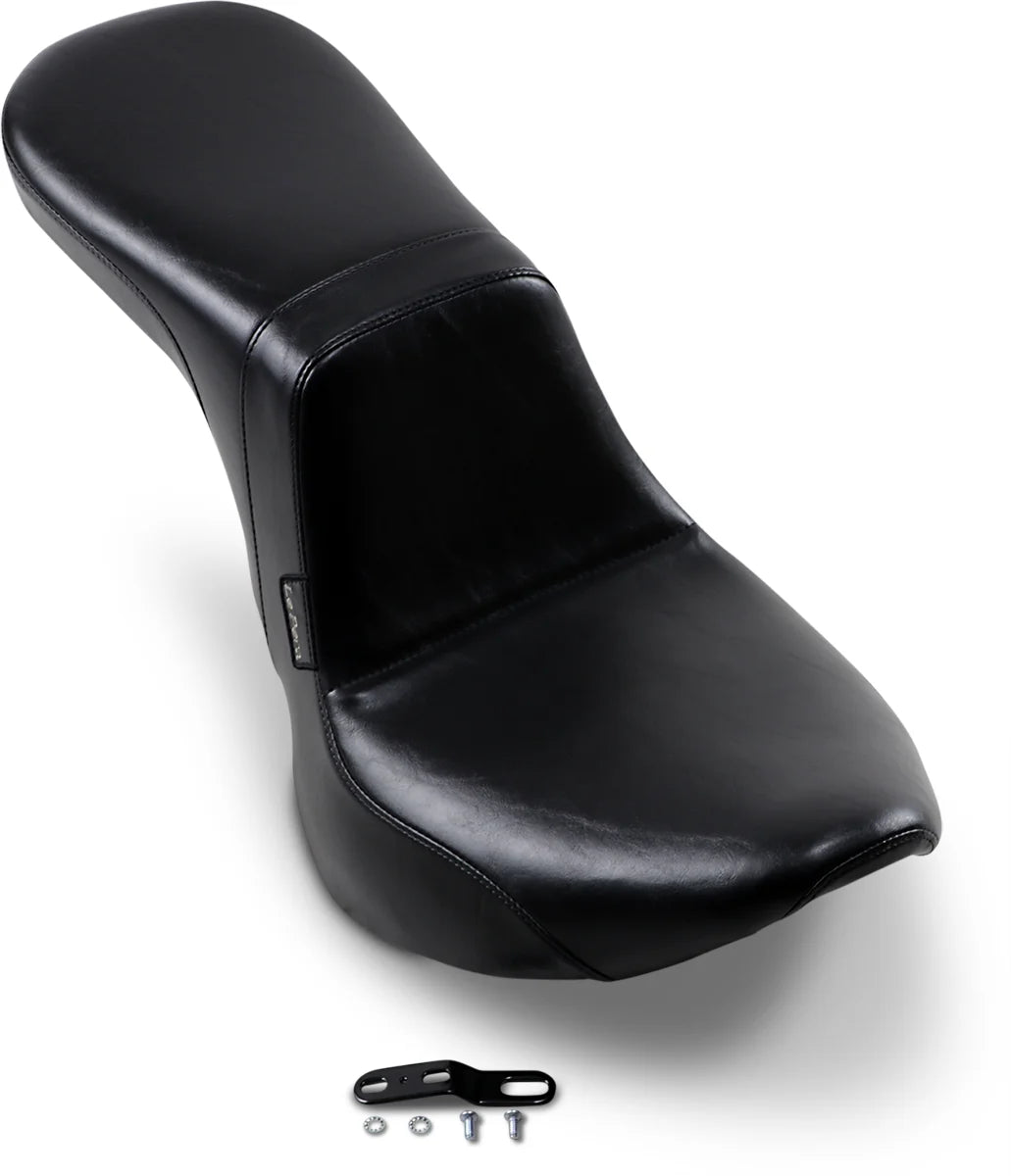 Le Pera Daytona 2-Up Seat - Without Backrest - Smooth - Black - FX/FL '18-'23 LY-543S - Back View