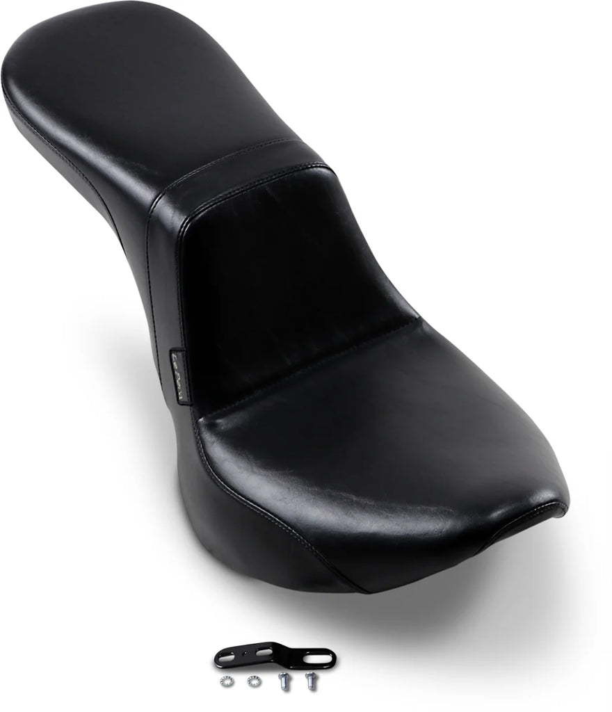 Le Pera Daytona 2-Up Seat - Without Backrest - Smooth - Black - FX/FL '18-'23 LY-543S - Back View