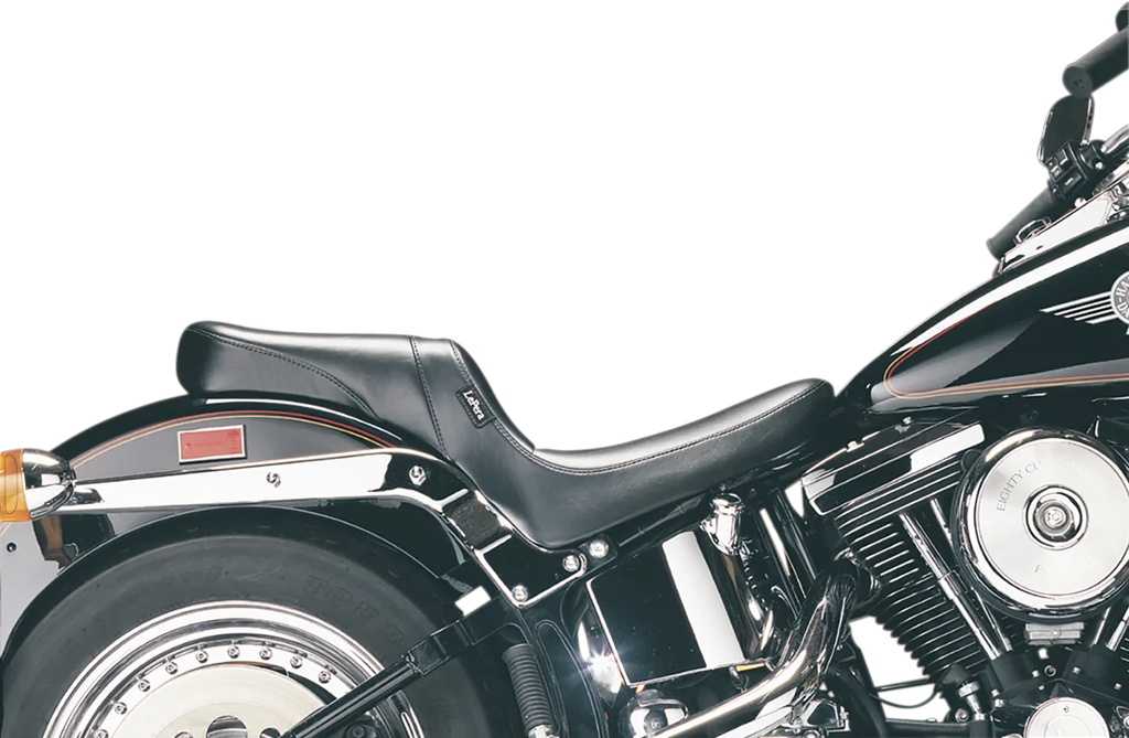 Le Pera Daytona 2-Up Seat - Without Backrest - Smooth - Black - Softail '84-'99 LGN-543S - Main Product View