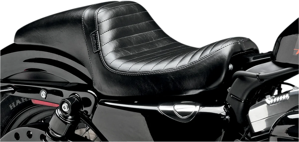 Le Pera Daytona Seat - Without Backrest - Pleated - Black - XL '04-'23 LK-542PT - Main Product View