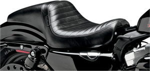Le Pera Daytona Seat - Without Backrest - Pleated - Black - XL '04-'23 LK-542PT - Main Product View
