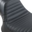 Load image into Gallery viewer, Le Pera Daytona Sport Seat - Basketweave/Pleated - Black - FXR '82-'00 L-541BWPT - Back View