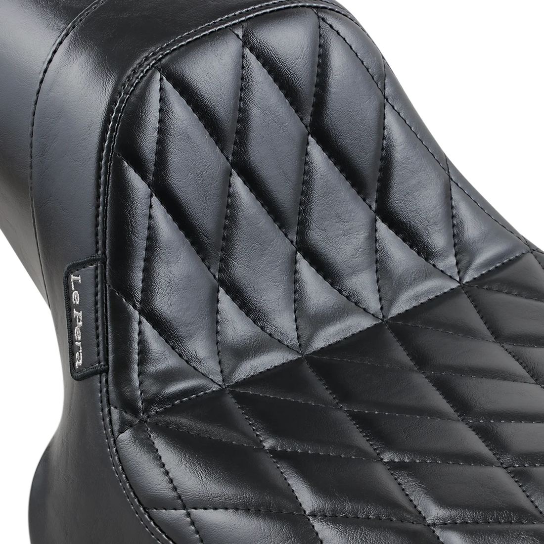 Le Pera Daytona Sport Seat - Diamond - Black - FXR '82-'00 L-541DM - Back View