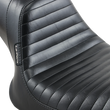 Load image into Gallery viewer, Le Pera Daytona Sport Seat - Pleated - Black - FXR '82-'00 L-541PT - Back View