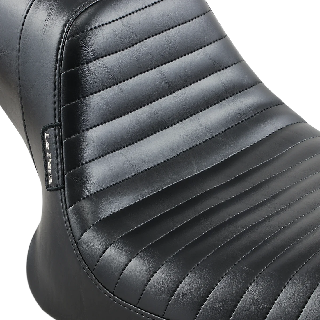 Le Pera Daytona Sport Seat - Pleated - Black - FXR '82-'00 L-541PT - Back View