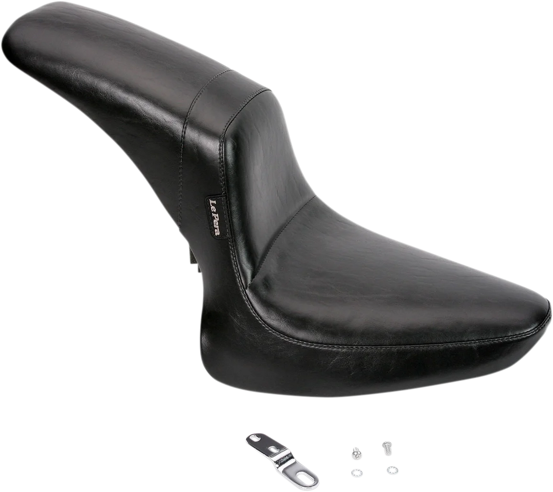 Le Pera Daytona Sport Seat - Smooth - Black - Softail '00-'17 LX-540S - Side View