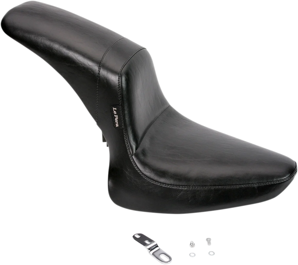 Le Pera Daytona Sport Seat - Smooth - Black - Softail '00-'17 LX-540S - Side View