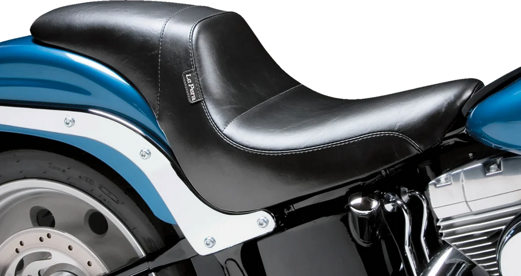 Le Pera Daytona Sport Seat - Smooth - Black - Softail '00-'17 LX-540S - Detail View