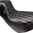 Load image into Gallery viewer, Le Pera Kickflip Daddy Long Legs Low Rider Seat - Basket Weave - Black - FL/FX '18-'24 LYR-590DLBW - Detail View