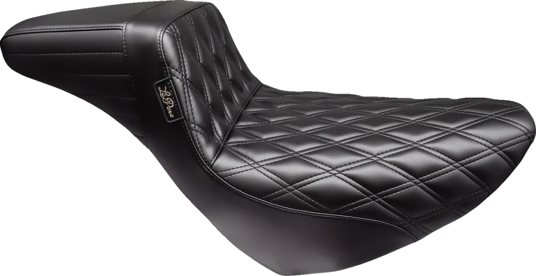 Le Pera Kickflip Daddy Long Legs Low Rider Seat - Pleated - Black - FL/FX '18-'24 LYR-590DLPT - Detail View