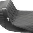 Load image into Gallery viewer, Le Pera Kickflip Daddy Long Legs Seat - Diamond w/ Gripp Tape - Black - FL '08-'23 LK-597DLDMGP - Main Product View