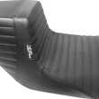 Load image into Gallery viewer, Le Pera Kickflip Daddy Long Legs Seat - Pleated w/Gripp Tape - Black - FL '08-'23 LK-597DLPTGP - Main Product View