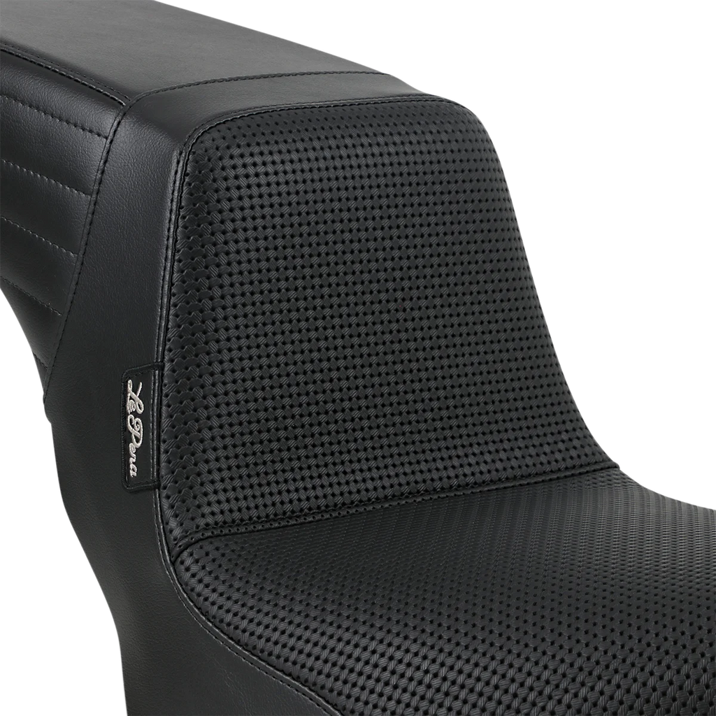 Le Pera Kickflip Seat - Basketweave - Black - Softail '18-'23 LYR-590BW - Side View