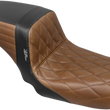 Load image into Gallery viewer, Le Pera Kickflip Seat - Diamond - Black/Brown - FXD '06-'17 LK-591DMBRNBK - Main Product View