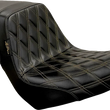 Load image into Gallery viewer, Le Pera Kickflip Seat - Diamond w/Chestnut Stitching - Black - Softail '18-'23 LYR-590DD-CHET - Main Product View