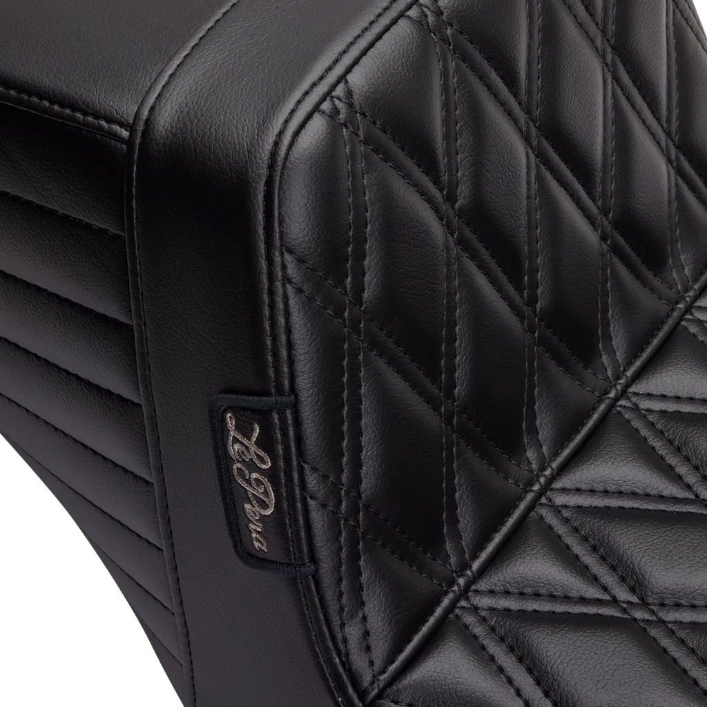 Le Pera Kickflip Seat - Double Diamond - Black - FL '97-'07 LH-597DD - Side View