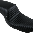 Load image into Gallery viewer, Le Pera Kickflip Seat - Pleated - Black - FXD '96-'03 LN-591PT - Main Product View