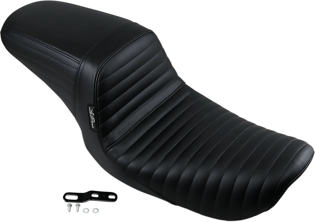 Le Pera Kickflip Seat - Pleated - Black - FXD '96-'03 LN-591PT - Side View