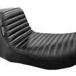 Load image into Gallery viewer, Le Pera Kickflip Seat - Pleated - Black - FL '97-'07 LH-597PT - Main Product View